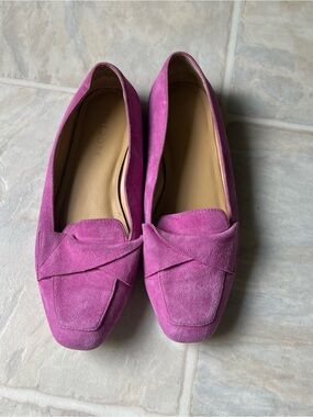 Talbots Pink Suede Loafers - Women's Slip-On Flats
